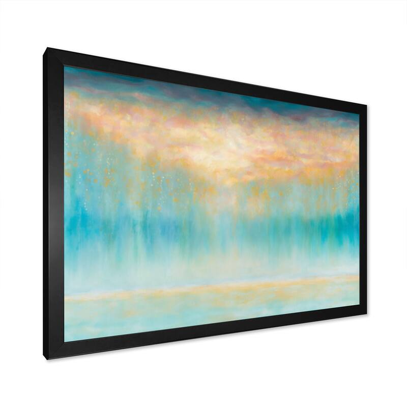 Designart "The Awakening Of Dawn VII" Abstract Liquid Ink Framed Art Print Bed Bath & Beyond
